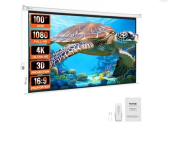 VEVOR Écran toile de Projection Motorisé 254 cm beschikbaar voor biedingen
