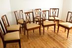 6 of 8 stoelen van Coene Frères, late art deco, Vijf, Zes of meer stoelen, Ophalen of Verzenden, Hout, Bruin