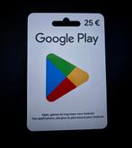 Google play card €25, Télécoms, Cartes prépayées & Cartes SIM, Enlèvement, Neuf