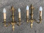 Antieke Gouden muurkandelaars vintage, Ophalen of Verzenden, Zo goed als nieuw, Brons of Koper, Kandelaar