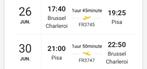 2 retour Vliegtickets (Brussels south) Charleroi Pisa, Vakantie, Eigenaar