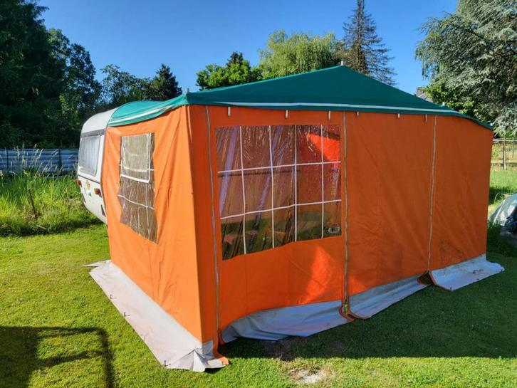 Caravane DE REU Casbah avec auvent, Caravans en Kamperen, Caravans, Particulier, tot en met 4, tot 500 kg, Overige merken, 2 aparte bedden