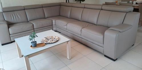 Lederen Hoeksalon van Recor., Huis en Inrichting, Zetels | Complete zithoeken, Gebruikt, Hout, Ophalen