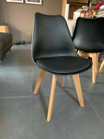 Lot de 6 chaises –simili cuir & bois chêne– état impeccable, Ophalen, Bruin, Hout, Zo goed als nieuw
