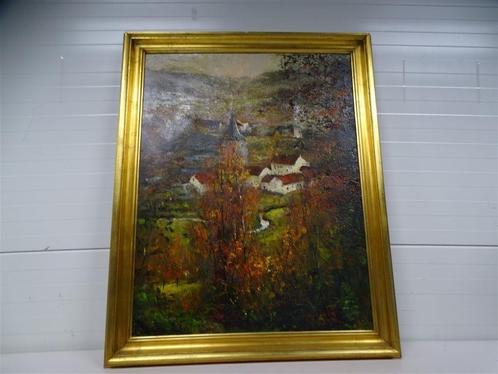 A5078 Landschap schilderij van een Zwitseus, Antiek en Kunst, Kunst | Schilderijen | Klassiek, Ophalen of Verzenden