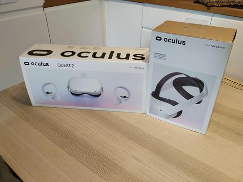 Oculus Quest 2 (64go) et sa sangle Elite, Games en Spelcomputers, Virtual Reality, Gebruikt, Pc, VR-bril, Ophalen