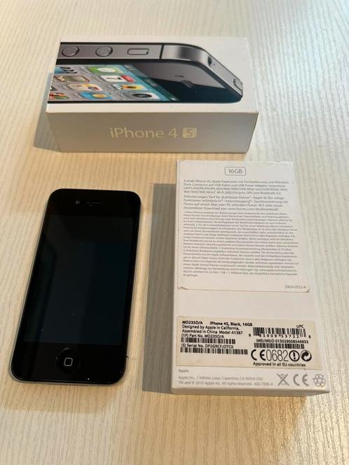 iPhone 4S, Telecommunicatie, Mobiele telefoons | Apple iPhone, Gebruikt, 16 GB, Zonder abonnement, Zonder simlock, iPhone 4S, Zwart