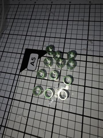12 stuks roestvrijstalen ringen, pijlsteunstopperset GROEN beschikbaar voor biedingen