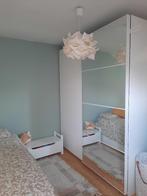 PAX witte volledige kledingkast, spiegel, schuifdeuren, Huis en Inrichting, Ophalen, Zo goed als nieuw, 200 cm of meer, IKEA