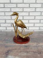 Vintage messing beeld van een reiger, Ophalen of Verzenden