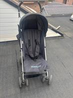 Blauwe opvouwbare buggy met kap en opbergruimte, Ophalen, Zo goed als nieuw, Zonnekap