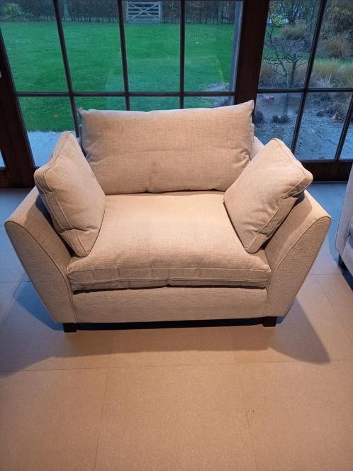 Stoffen zetel / Sofa - 1 zit / 2-3 zit, Huis en Inrichting, Zetels | Zetels, Gebruikt, Rechte bank, Driepersoons, 150 tot 200 cm