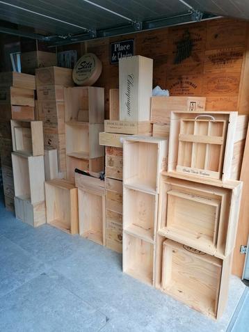 Caisse vin casier en bois vide déco bar bibliothèque meuble  beschikbaar voor biedingen
