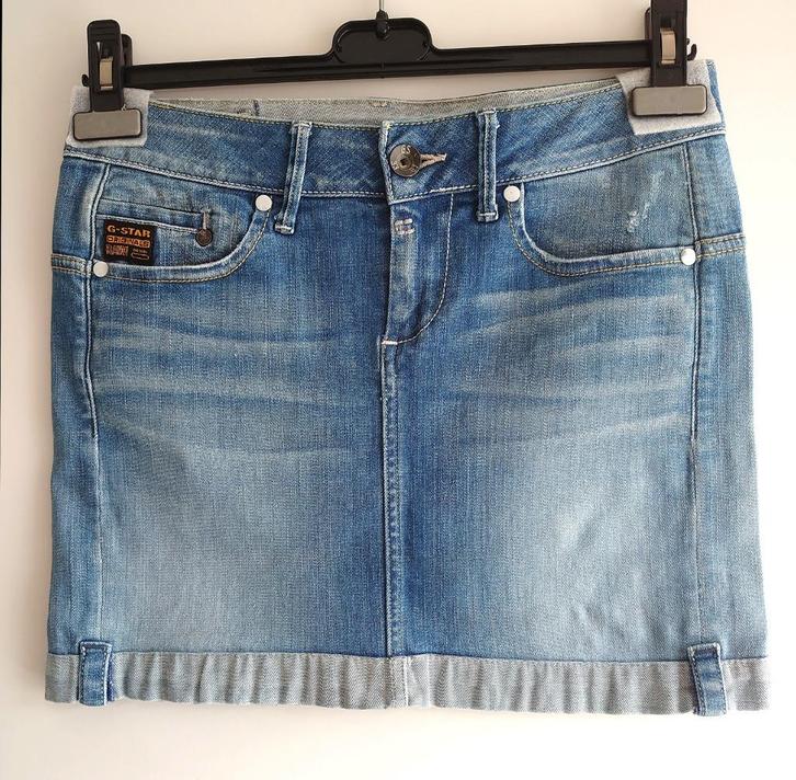 Korte jeans rok minirok / G-STAR Raw Originals / 25, Kleding | Dames, Rokken, Zo goed als nieuw, Maat 36 (S), Blauw, Boven de knie