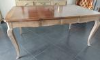 Massieve eiken tafel en dressoir met afwerking notelaar., Antiek en Kunst, Ophalen