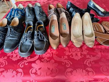 Lot de 10 paires de chaussures en cuir pour dames et hommes,, Divers, Enlèvement, Comme neuf