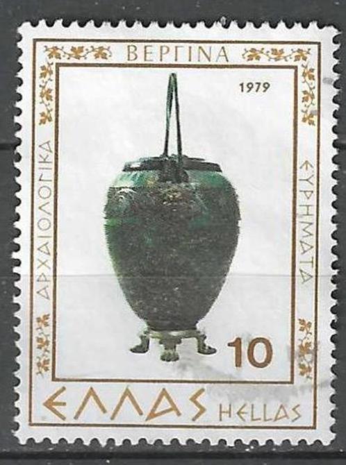 Griekenland 1979 - Yvert 1345 - Archeologie in Vergina (ST), Timbres & Monnaies, Timbres | Europe | Autre, Affranchi, Grèce, Envoi