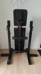Banc de musculation pliable avec support pour barre, Enlèvement, Comme neuf, Banc d'exercice