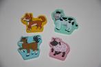 Houten boerderij dieren blokken * 4 stuks, Enlèvement ou Envoi, Utilisé