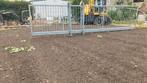 Grote poort grijs, Tuin en Terras, Ophalen, Gebruikt, 200 cm of meer, Schuifpoort