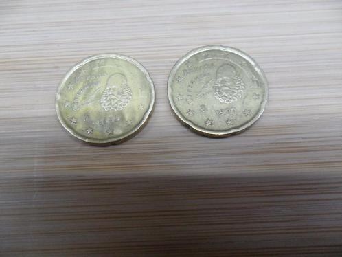 Espagne 2 pièces 20 cents 1999 état voir photos, Timbres & Monnaies, Monnaies | Europe | Monnaies euro, Monnaie en vrac, 20 centimes