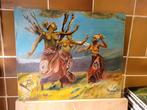 vintage schilderij Afrikaanse Schonen - dans 1968, Antiek en Kunst, Kunst | Schilderijen | Modern, Ophalen of Verzenden