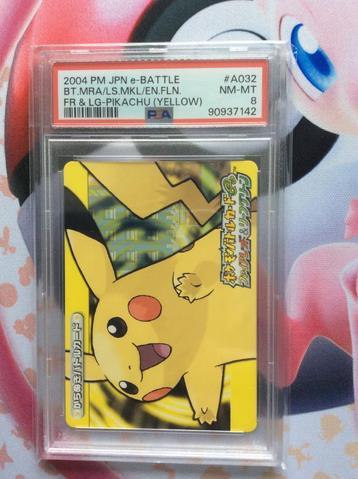 Pokemon Pikachu Japanese FireRed Leaf Green e-Battle PSA 8