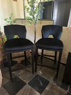 Set twee stoffen zwarte stoelen, Huis en Inrichting, Ophalen of Verzenden, Nieuw