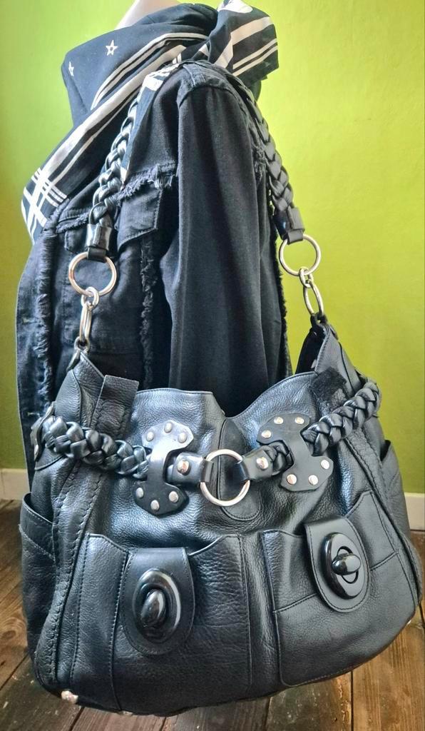 Jamin puech stoere leren schoudertas, Handtassen en Accessoires, Tassen | Damestassen, Zo goed als nieuw, Ophalen of Verzenden