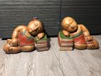 2 serre-livres orientaux en bois massif - 37 cm x 25 cm, Maison & Meubles, Accessoires pour la Maison | Statues de Bouddha, Comme neuf