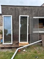 Dubbele terrasdeur met 1.0  zonnewerend glas in, Deurkozijn, Aluminium, Zo goed als nieuw, 150 tot 225 cm