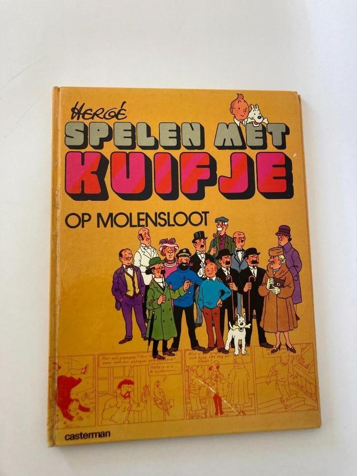 Boek Kuifje Spelen met Kuifje op Molensloot, Hergé 1974, epu, Verzamelen, Stripfiguren, Kuifje, Ophalen of Verzenden