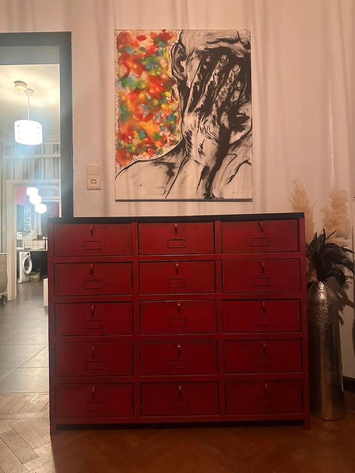 Commode metal industriel maison du monde, Maison & Meubles, Armoires | Commodes, Utilisé, Métal, Enlèvement