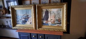 Twee prachtige marine aquarellen 125 stuks beschikbaar voor biedingen