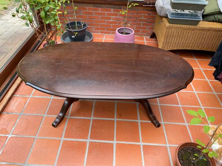 Oude salontafel en bijzettafels, Antiek en Kunst, Antiek | Meubels | Tafels, Ophalen