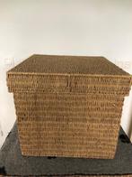 rieten opbergmand, Huis en Inrichting, Woonaccessoires | Schalen en Manden, Ophalen, Mand, Vierkant, Zo goed als nieuw