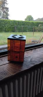 Vintage bruin transparant cassette rek, Ophalen of Verzenden