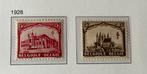 2 Belgische Caritas-postzegels 1928 – Mons & Doornik, Ophalen of Verzenden