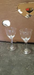 2 borrelglaasjes vintage, Antiek en Kunst, Antiek | Glaswerk en Kristal, Ophalen of Verzenden