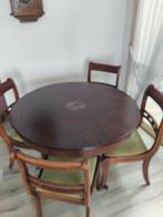 Table de salle à manger solide et ajustable avec 4 chaises., Maison & Meubles, Tables | Tables à manger, Enlèvement, Utilisé