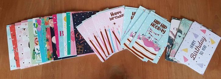 Lot de 25 cartes anniversaire et autres + enveloppes, Huis en Inrichting, Woonaccessoires | Overige, Nieuw, Ophalen of Verzenden