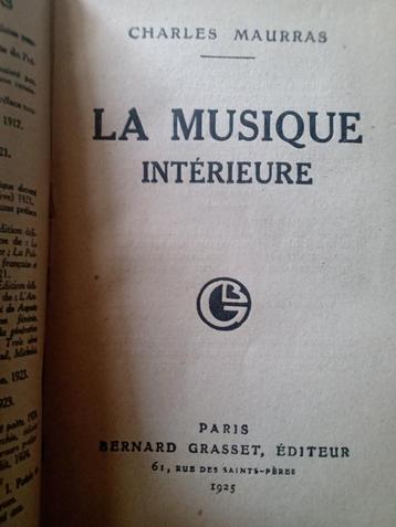 CHARLES MAURRAS Inner Music 1925 Action Française beschikbaar voor biedingen