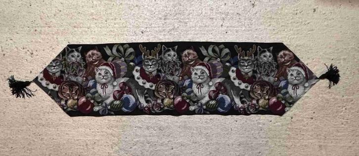 Tafelloper tafelkleedje katten 128/33, Huis en Inrichting, Tafelkleden, Zo goed als nieuw, Rechthoek, Binnen, Ophalen of Verzenden