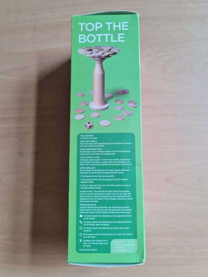 Gezelschapsspel : top the bottle, Hobby en Vrije tijd, Gezelschapsspellen | Overige, Zo goed als nieuw, Ophalen of Verzenden