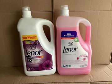 Lessive + adoucissant Lenor 2 senteurs aux choix beschikbaar voor biedingen