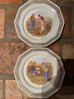 Oude borden, Enlèvement, Comme neuf, Porcelaine, Assiette ou Plat