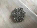 Bloemen Broche, 4 tot 7 cm, Ophalen of Verzenden, Zo goed als nieuw, Zilver