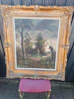 Schilderij landschap , hoogte 85 cm breedte 75 cm, Antiek en Kunst, Kunst | Schilderijen | Klassiek, Ophalen