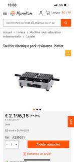 Gauffrier professionnel, Ophalen