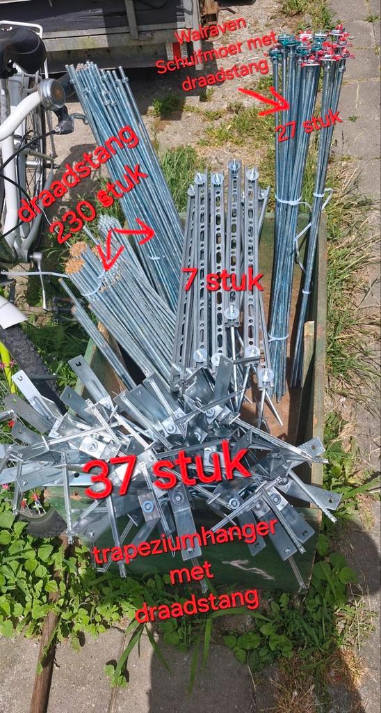 Draadstang, trapeziumhanger en zo !!!!!, Doe-het-zelf en Bouw, Metalen, Nieuw, Ophalen